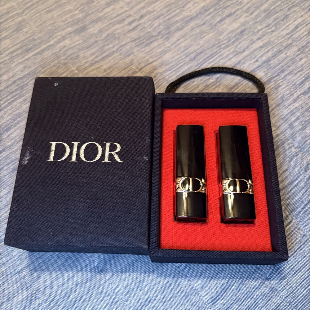 Dior mini lipstick & lip balm set new